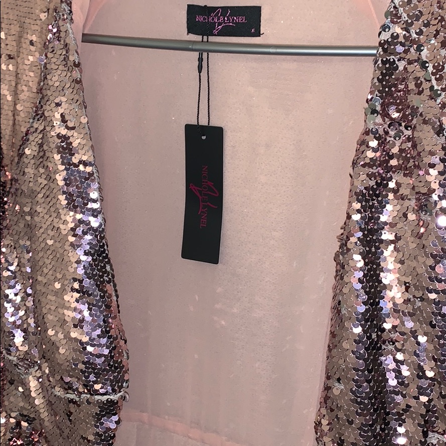 Blush Pink Sequence Drape